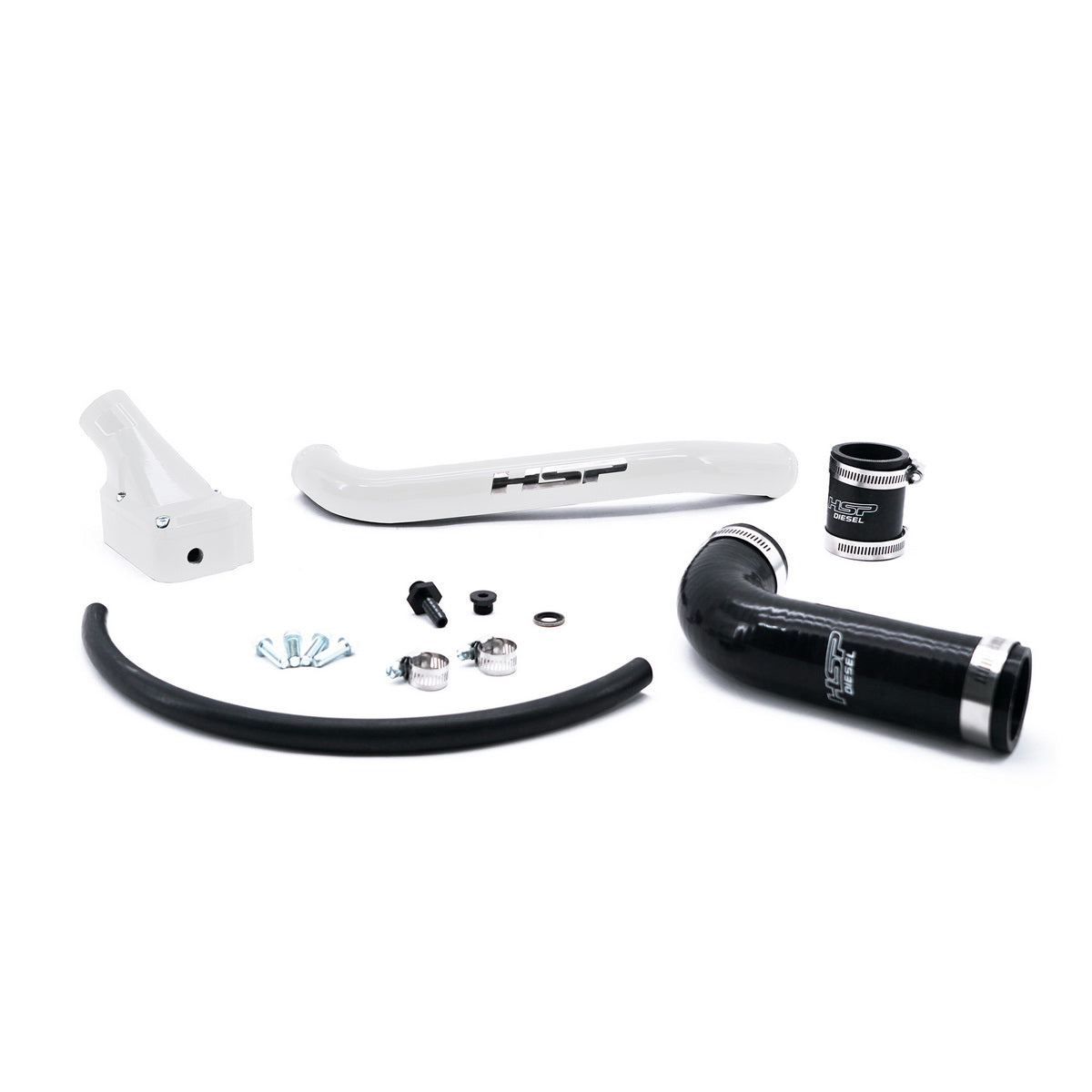 2001-2005 Chevrolet / GMC Billet Forward Facing Thermostat Housing Kit Polar White HSP Diesel