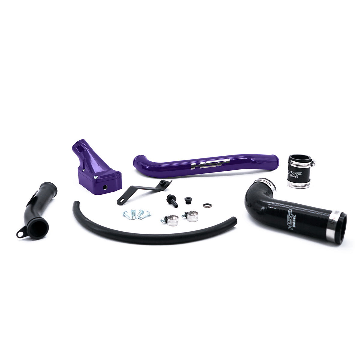 2006-2010 Chevrolet / GMC Billet Forward Facing Thermostat Housing Kit Illusion Purple - HSP Diesel