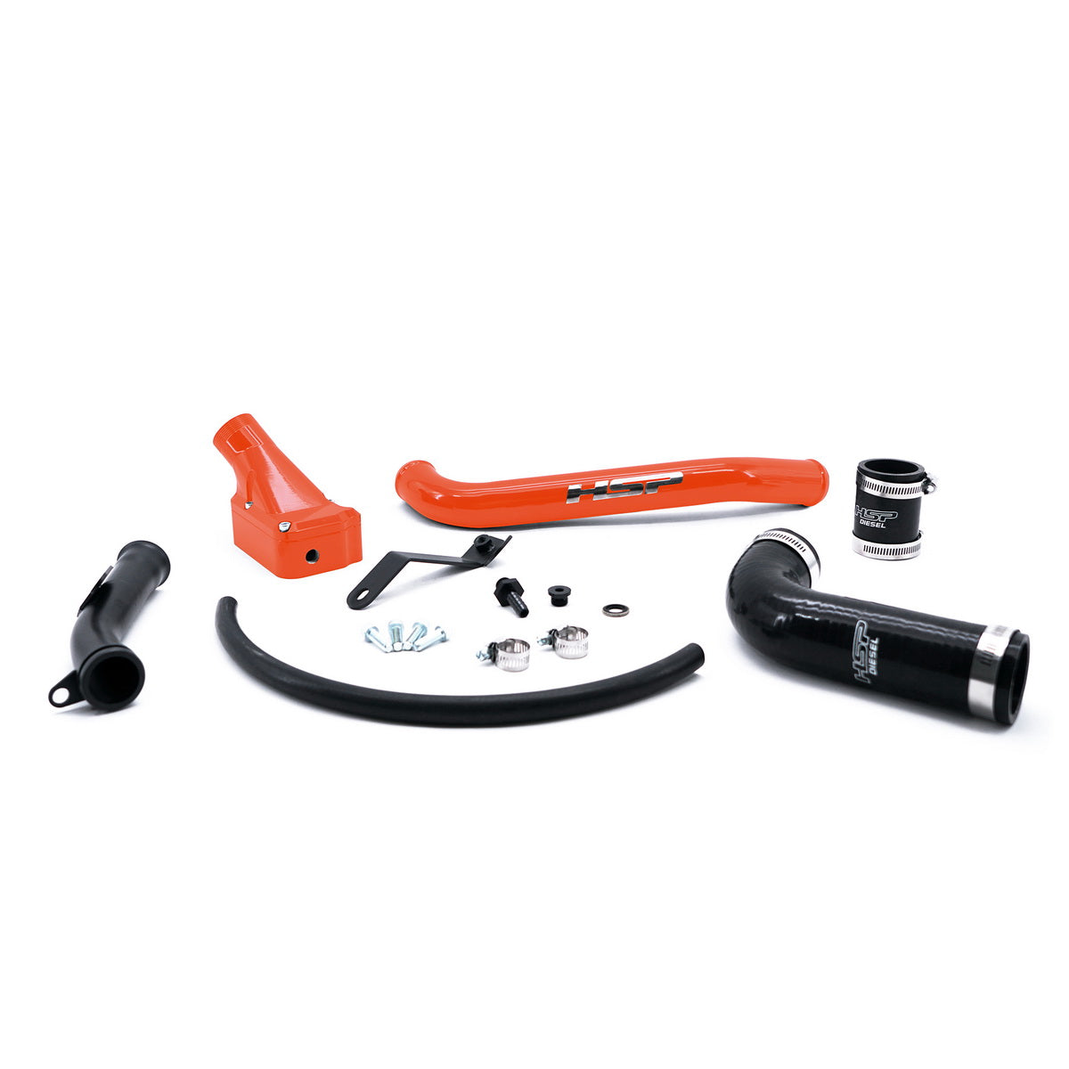 2006-2010 Chevrolet / GMC Billet Forward Facing Thermostat Housing Kit M&M Orange HSP Diesel