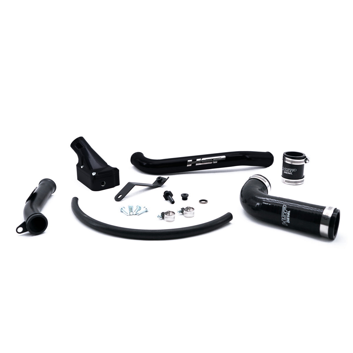 2006-2010 Chevrolet / GMC Billet Forward Facing Thermostat Housing Kit Silk Satin Black HSP Diesel
