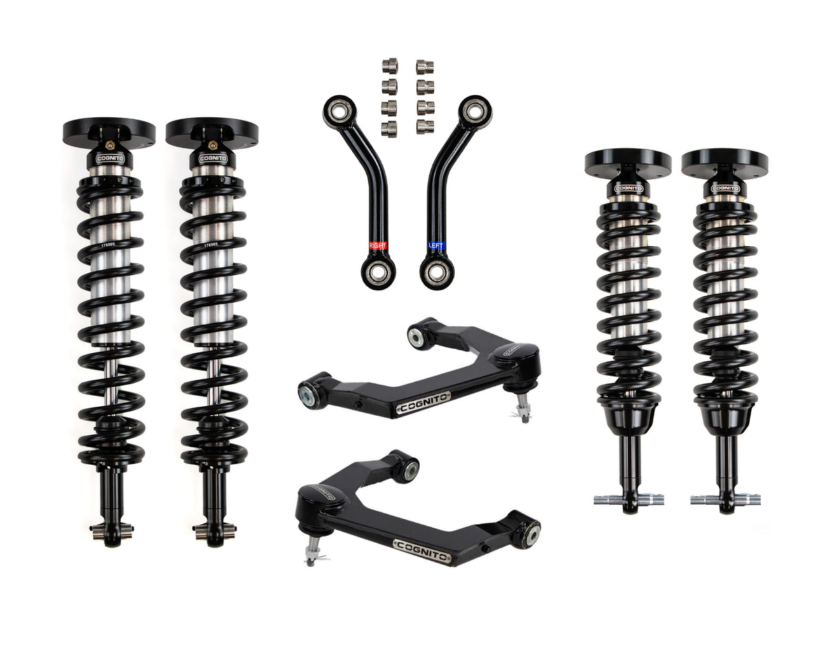 Cognito 2021-2026 Chevrolet Tahoe & Suburban/2021-2026 GMC Yukon & Yukon XL, 2.5-3.25 Inch Lift, SM UCA, w/ Cognito IFP Coilovers Cognito Motorsports