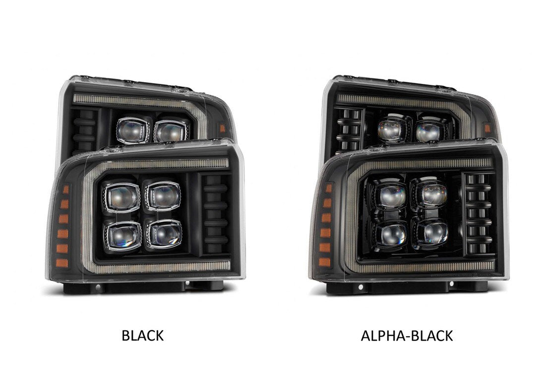 Ford Super Duty (05-07): AlphaRex Nova Headlights LED Projector Headlights Driven Light Group