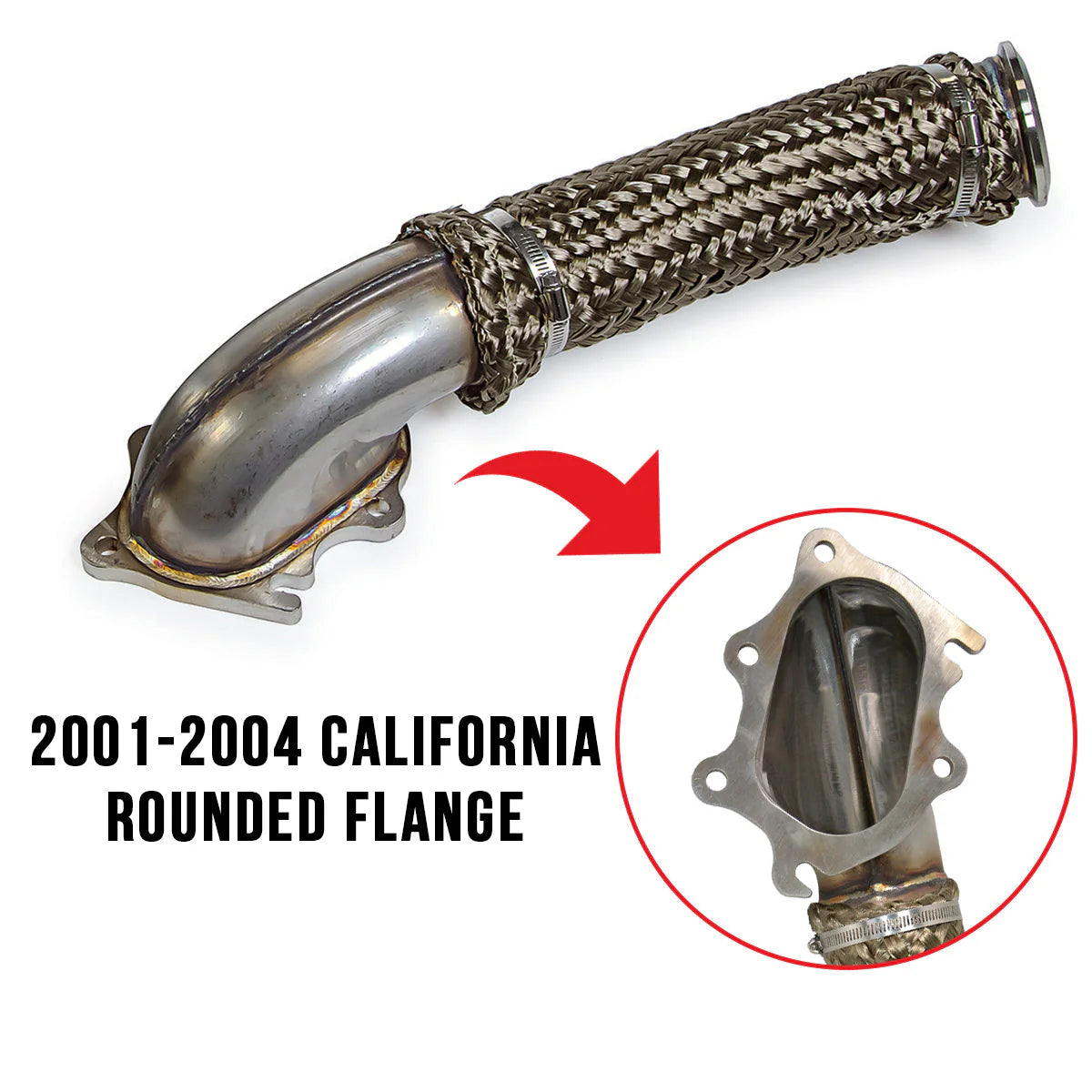 2002-2004 (CA) GM 6.6L Duramax Three-Inch 304 Stainless Steel Down Pipe PPE