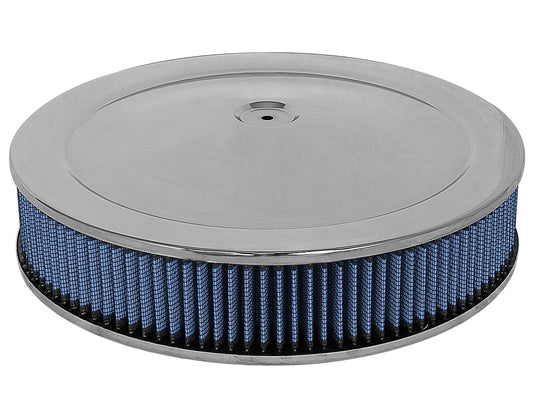 Magnum Flow Round Racing Air Filter w/ Pro 5R Media 14 Inch OD x 3 H Inch w/ Chrome Pans aFe Power
