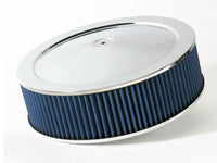 Magnum Flow Round Racing Air Filter w/ Pro 5R Media 14 Inch OD x 4 H Inch w/ Expanded Metal and Chrome Pans aFe Power