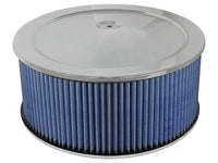 Magnum Flow Round Racing Air Filter w/ Pro 5R Media 14 Inch OD x 6 H Inch w/ Expanded Metal and Chrome Pans aFe Power