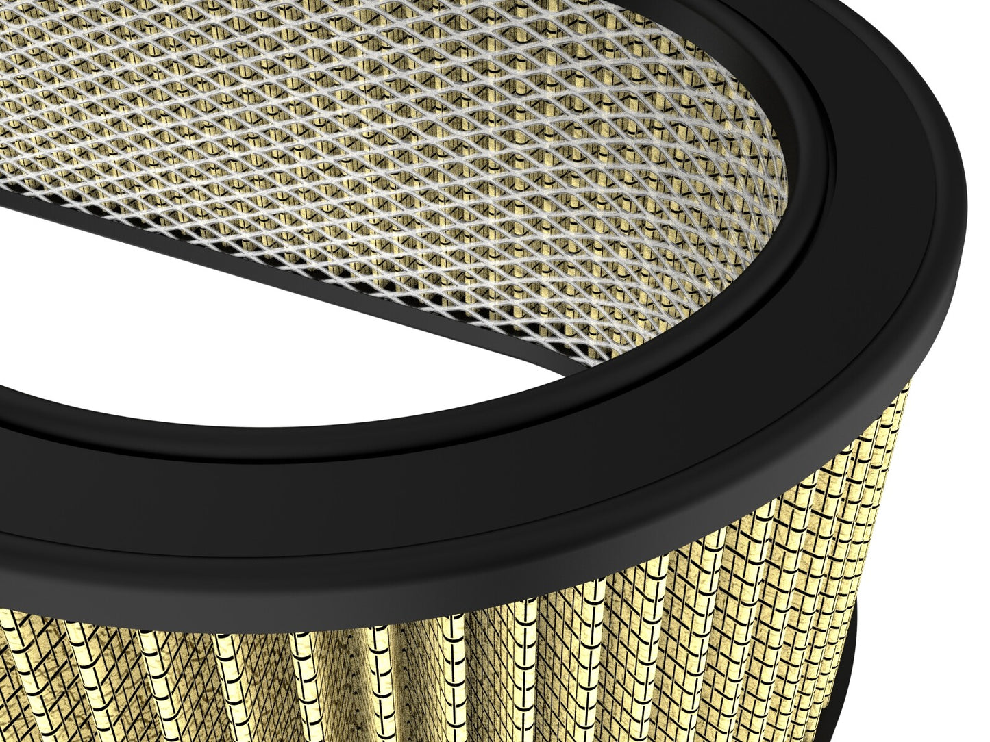 Magnum Flow Round Racing Air Filter w/ Pro Guard 7 Media 18-1/8 Inch L x 7-1/4 Inch W x 5 Inch H w/ Expanded Metal aFe Power