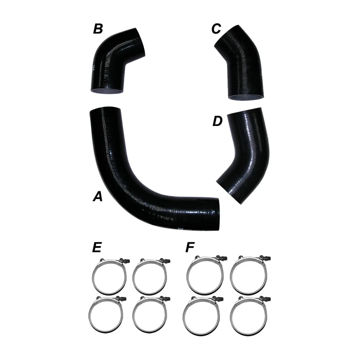 2001 GM 6.6L Duramax LB7 Intercooler Piping Silicone Hose Kit PPE