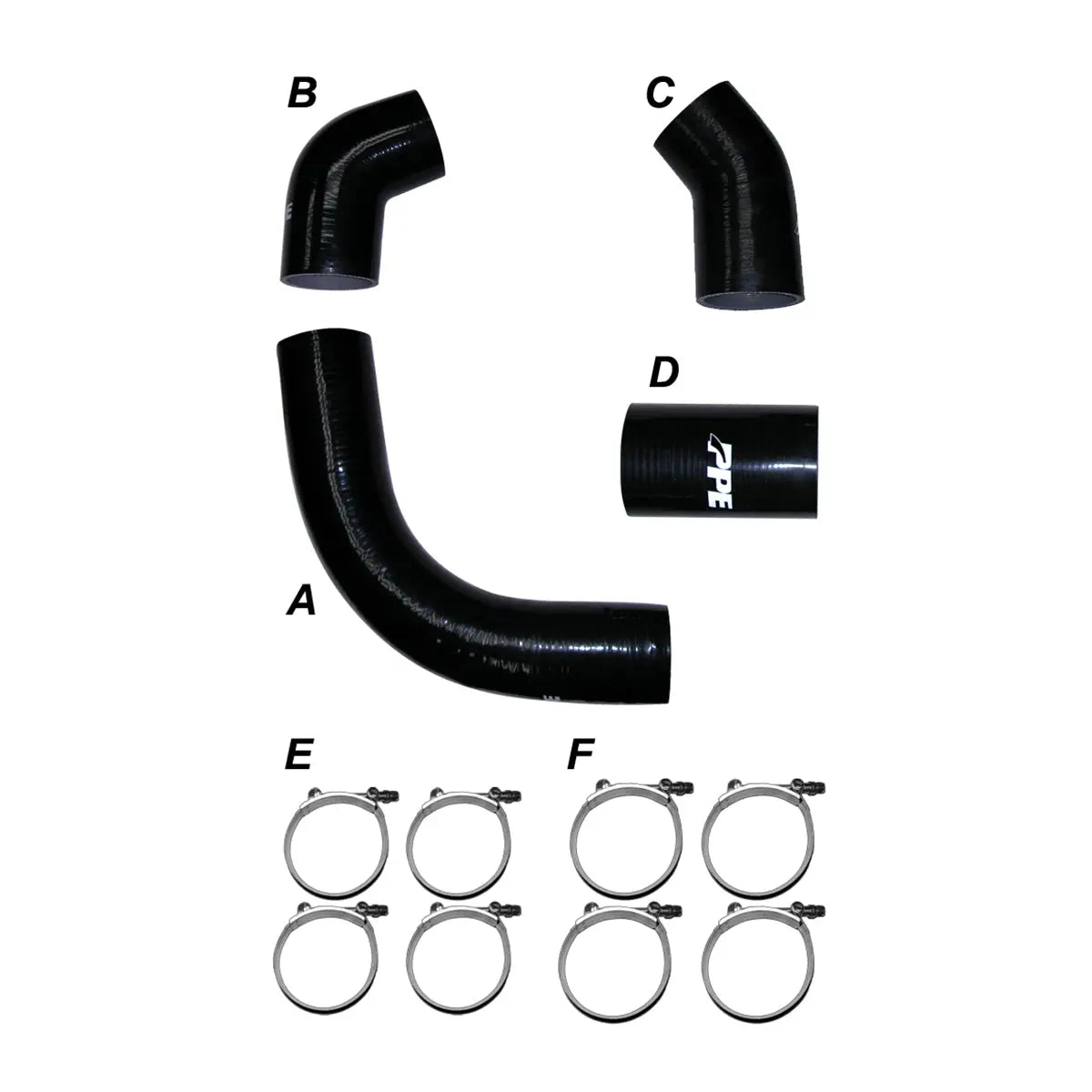 2002-2004 GM 6.6L Duramax LB7 Intercooler Piping Silicone Hose Kit PPE