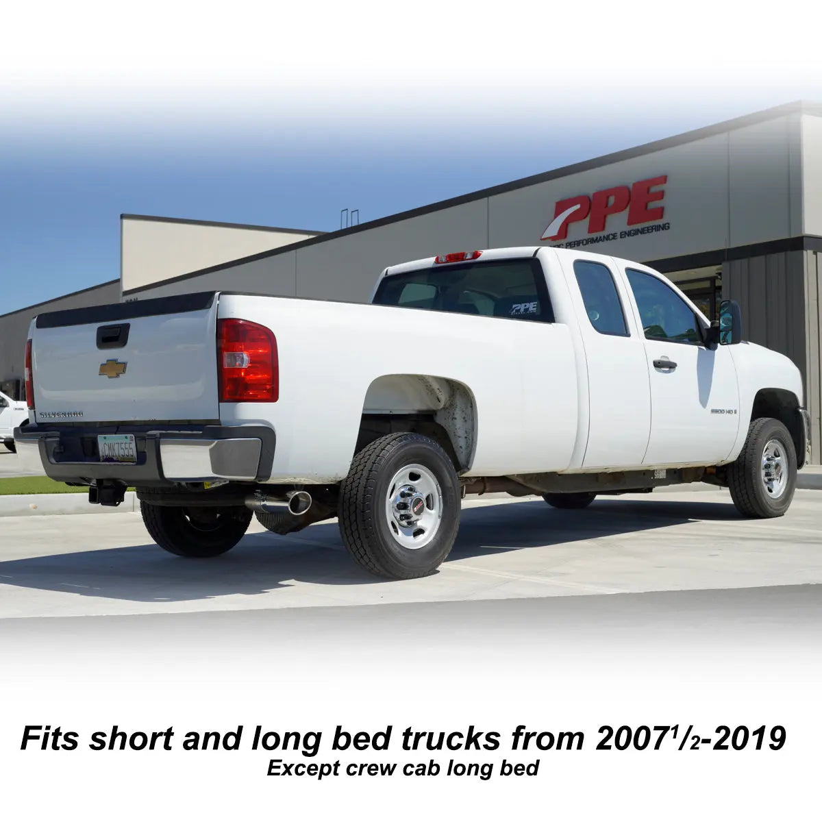 PPE 2007.5-2019 GM 6.6L Duramax 304 Stainless Steel Cat-Back Performance Exhaust System with Polished Tip PPE