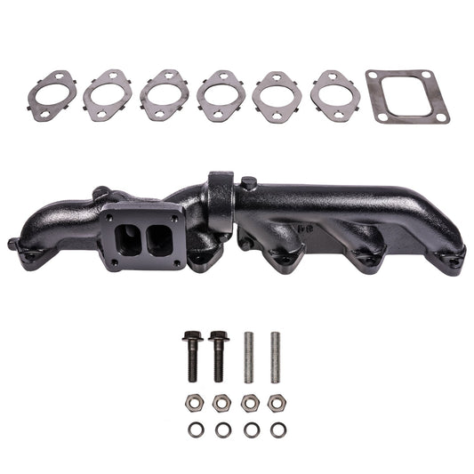 ATS Pulse Flow Exhaust Manifold Kit Fits 2003-2007 5.9L Common Rail Cummins 2-Pc T4 With Gaskets Turbo Hardware ATS Diesel Performance