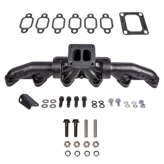 ATS Pulse Flow Exhaust Manifold Kit Fits 1994-Early 1998 12V 5.9L Cummins 3-Pc T4 With Gaskets Turbo Hardware ATS Diesel Performance