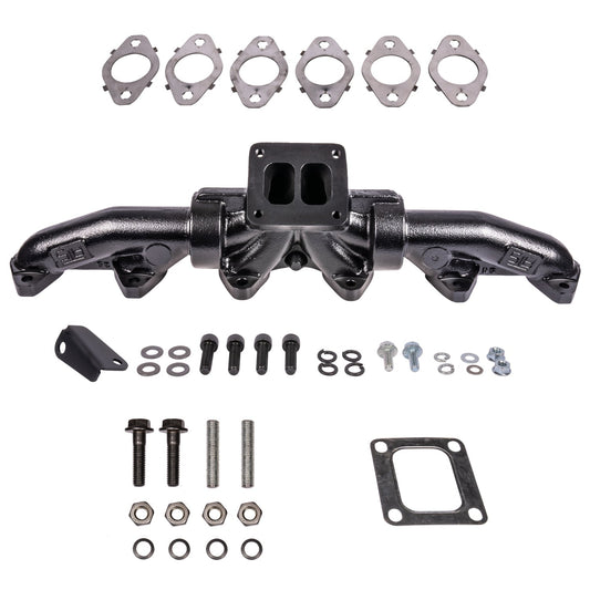 ATS Pulse Flow Exhaust Manifold Kit Fits 1998.5-2002 5.9L 24V Cummins 3-Pc T4 With Gaskets Turbo Hardware ATS Diesel Performance