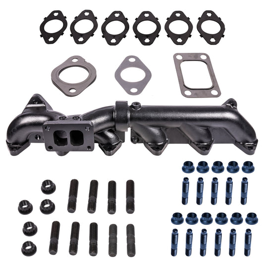 Pulse Flow Exhaust Manifold Kit Fits 2007.5-2018 6.7L Cummins 2-Pc Holset With Multi Layer Gaskets Premium Hardware ATS Diesel Performance