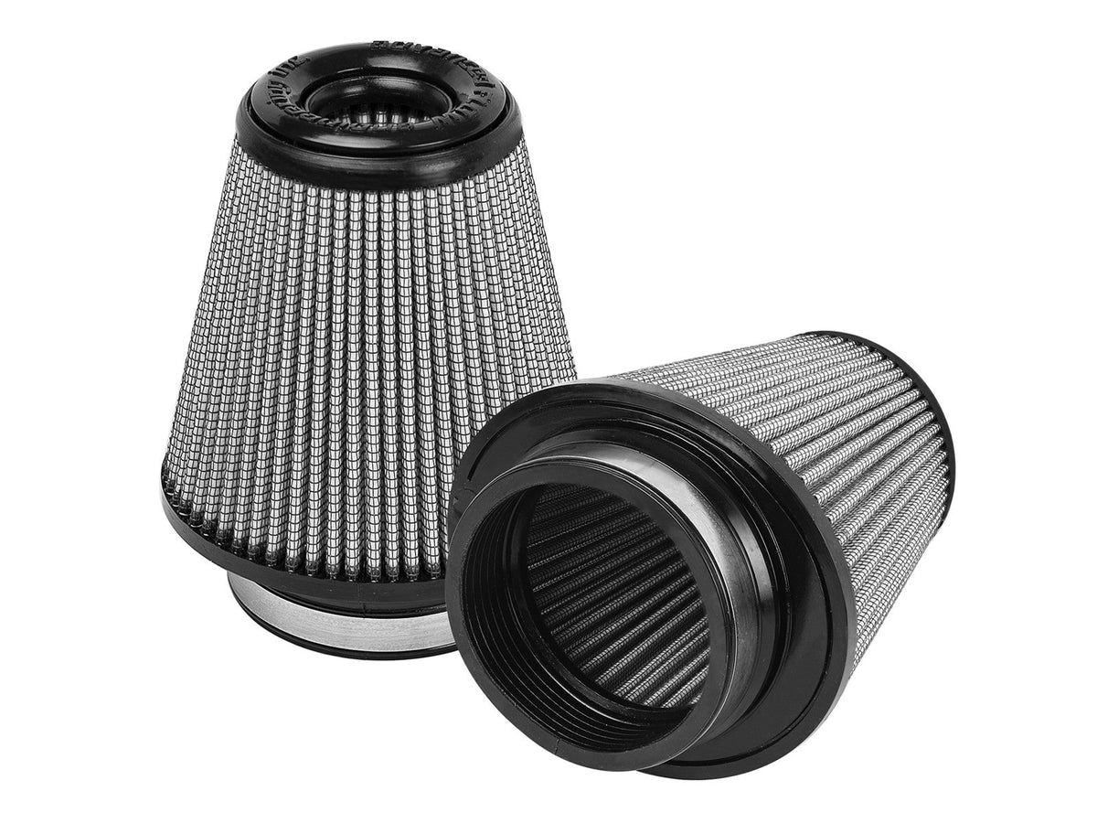 Magnum Force Intake Replacement Air Filter w/ Pro Dry S Media (Pair) 3-1/2 Inch F x (5-3/4x5) Inch B x 3-1/2 Inch T (Inverted) x 6 Inch H aFe Power aFe Power
