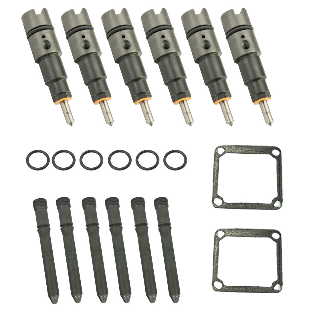 New Bosch Injector Kit - 98.5-02 Cummins 5.9L w/Seals and Transfer Tubes Industrial Injection Industrial Injection