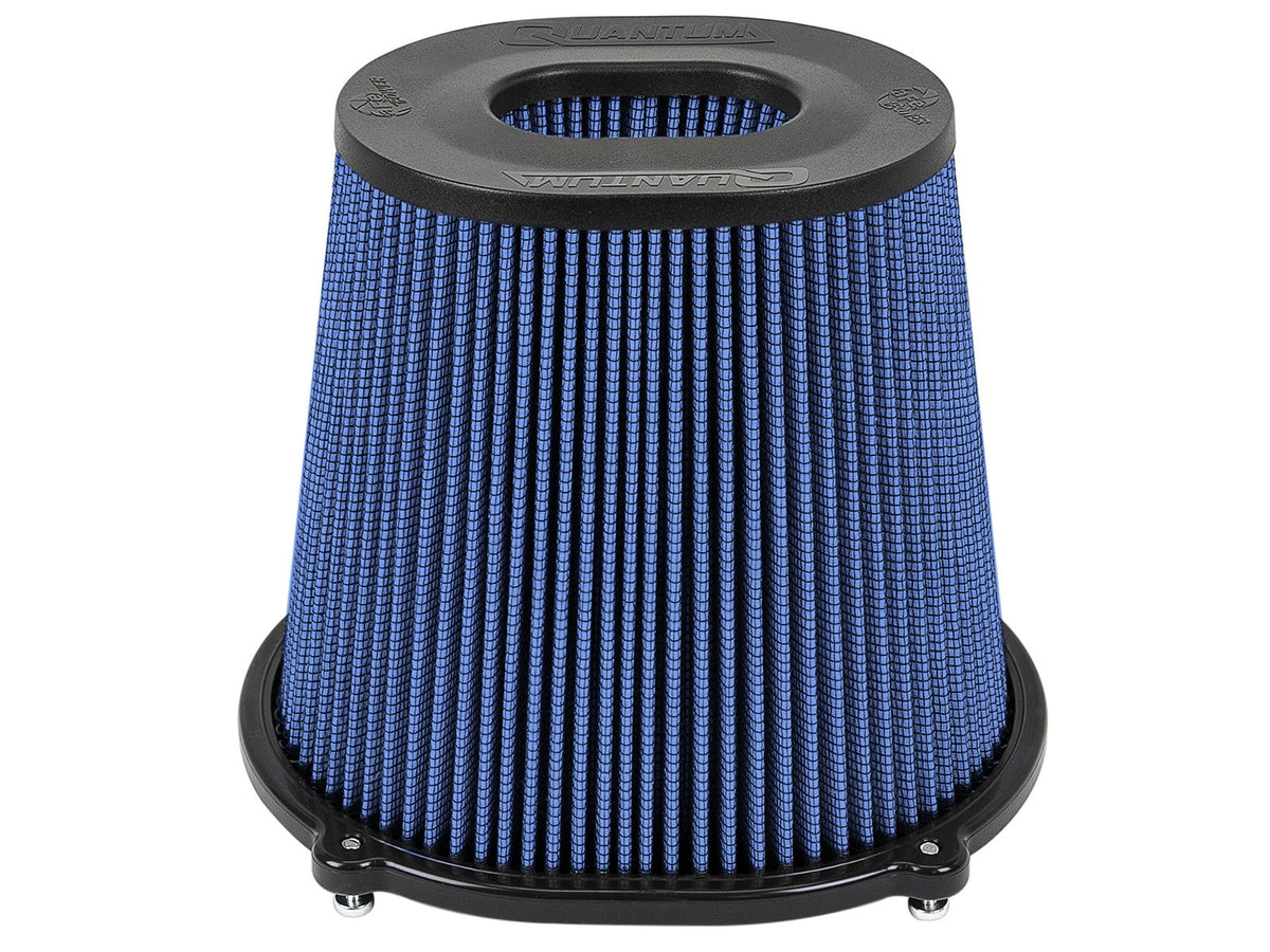 Quantum Intake Replacement Air Filter w/ Pro 5R Media 5 Inch F x (10x8-3/4) Inch B x (6-3/4x5-1/2) T (Inverted) x 8 Inch H aFe Power aFe Power