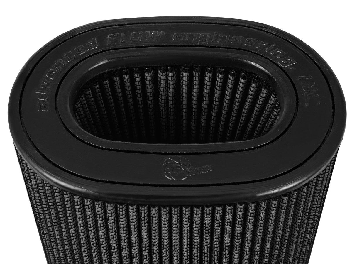 Momentum Intake Replacement Air Filter w/ Black Pro 5R Media (Pair) (6 x 4) Inch F x (8-1/4 x 6-1/4) Inch B x (7-1/4 x 5) Inch T (Inverted) x 10 Inch H aFe Power aFe Power