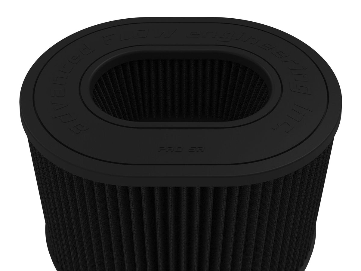 Magnum Force Intake Replacement Air Filter w/ Black Pro 5R Media 5-1/2 Inch F x (12-1/4x9-3/4) Inch B x (11-1/4x8-3/4) Inch T (Inverted) x 8 Inch H aFe Power aFe Power