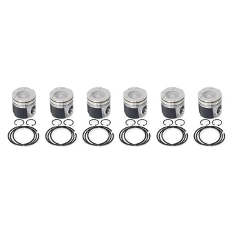 compare product 04.5-07 5.9L Cummins 24V ISB .020 Over Flycut, Coated and Chamfered X-Series Pistons Industrial Injection