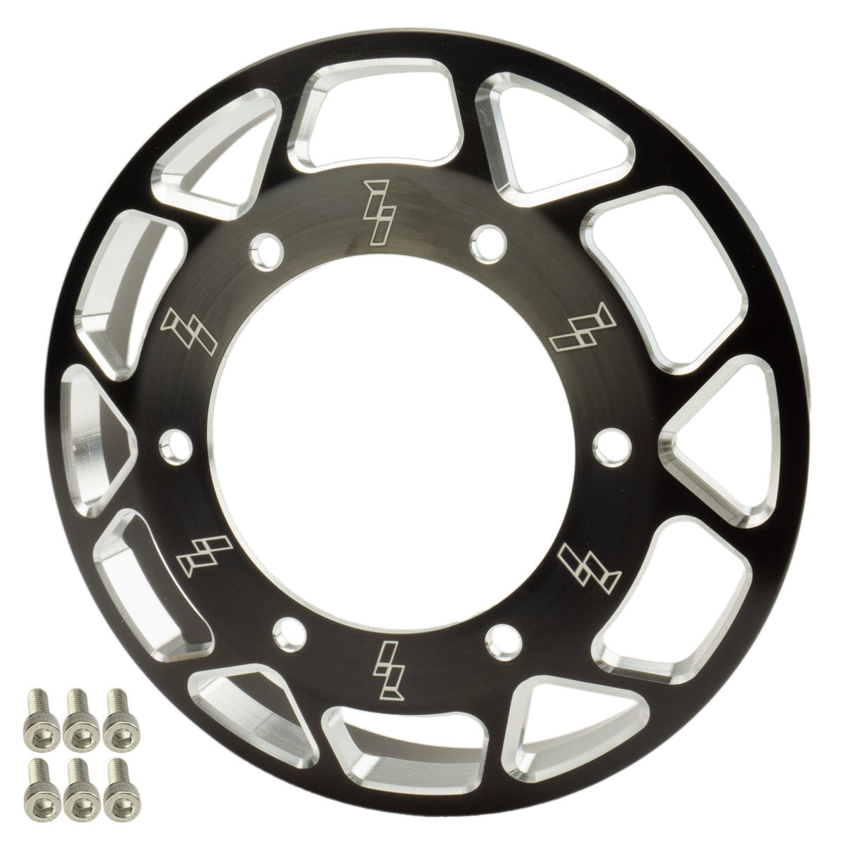 03-12 Cummins Common Rail Billet Fan Pulley Black Anodized (w/Bolts) Industrial Injection Industrial Injection