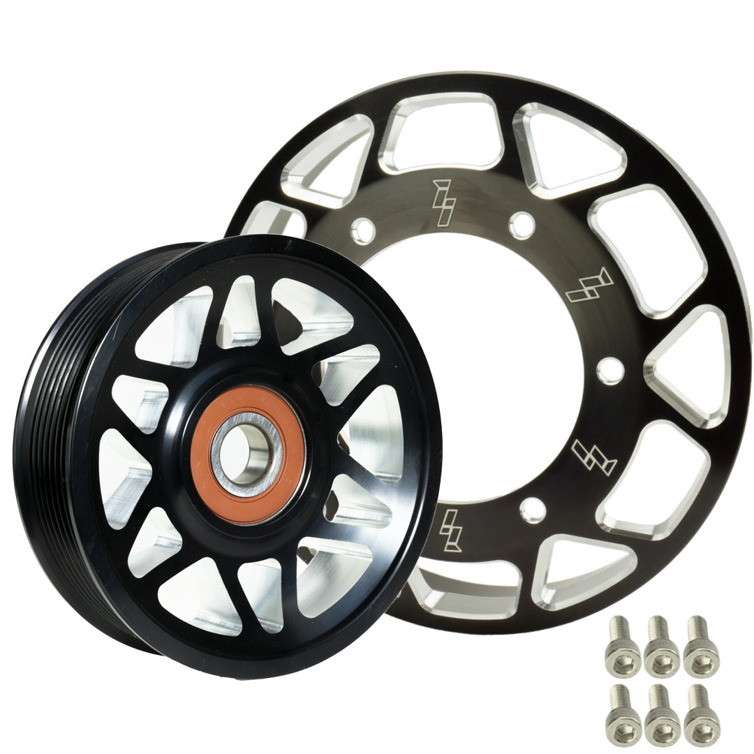 Common Rail Cummins Billet Pulley Kit Black Anodized Industrial Injection Industrial Injection