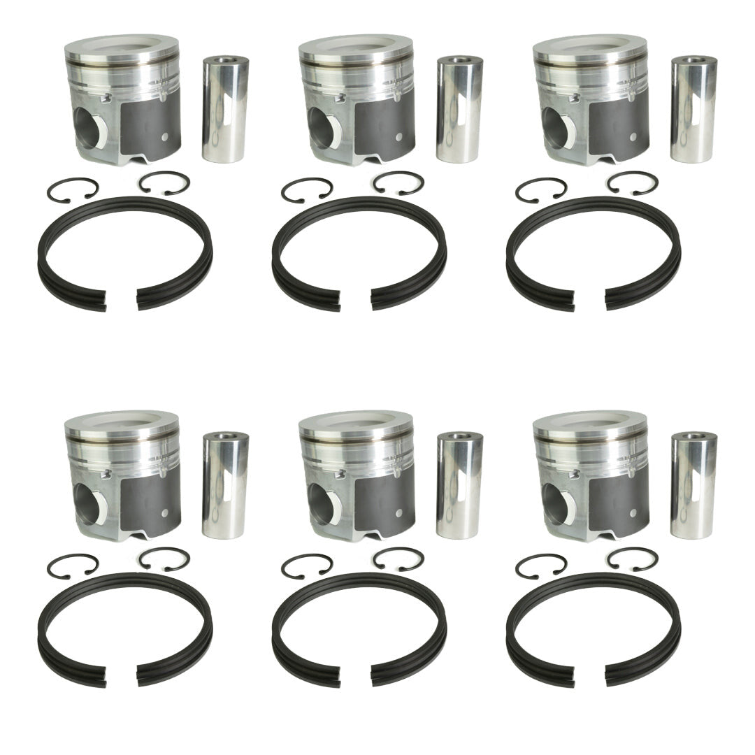 07.5-18 6.7L Cummins 24V ISB Standard Bore Flycut, Coated and Chamfered X-Series Pistons Industrial Injection Industrial Injection