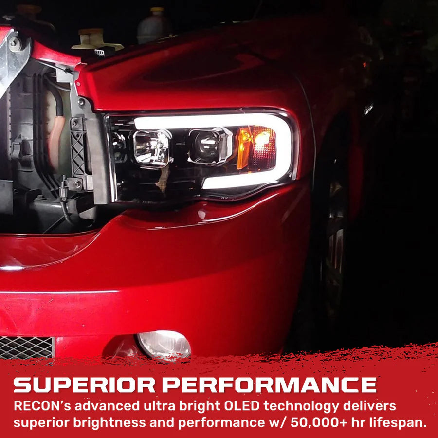 Dodge 02-05 RAM 1500/2500/3500 Projector Headlights OLED Halos & DRL in Smoked or Clear Lens - TAMELESS PERFORMANCE