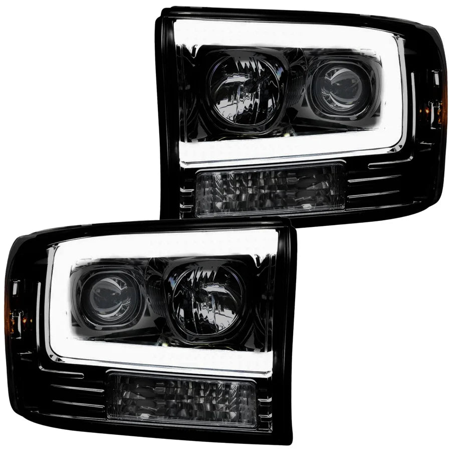 Ford Super Duty 99-04 Projector Headlights OLED Halos DRL Smoked or Clear Lens - TAMELESS PERFORMANCE