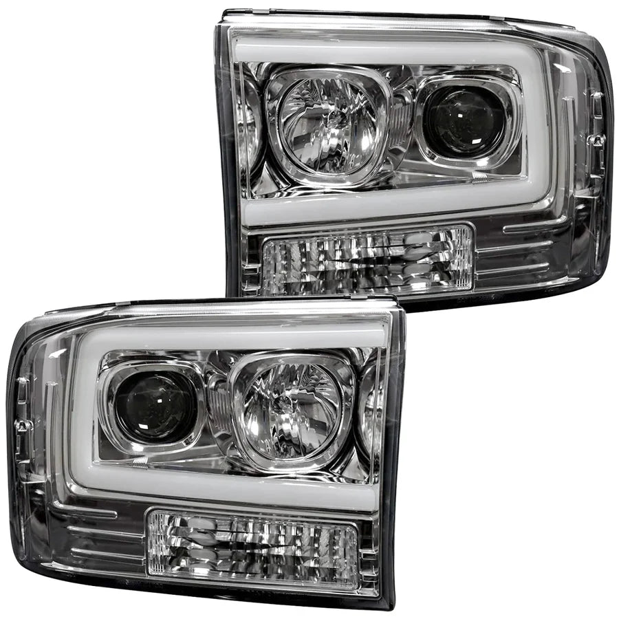 Ford Super Duty 99-04 Projector Headlights OLED Halos DRL Smoked or Clear Lens - TAMELESS PERFORMANCE