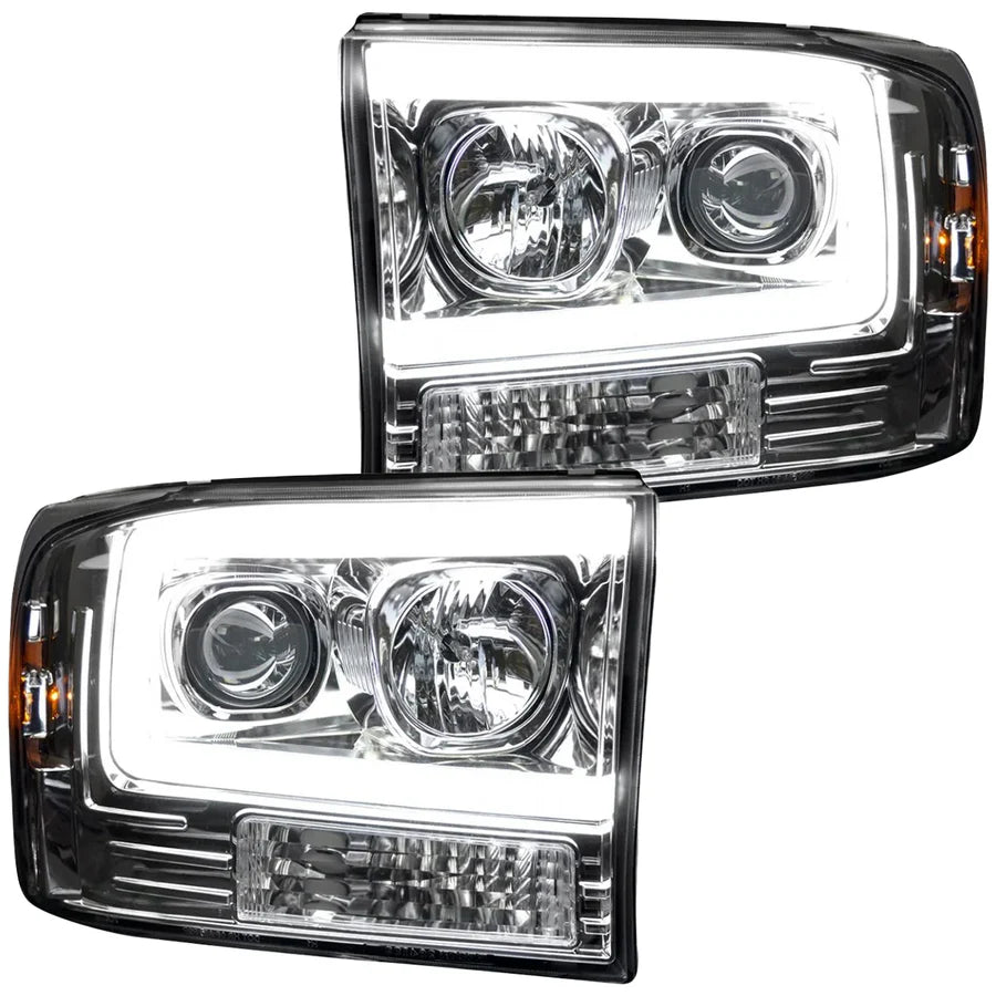 Ford Super Duty 99-04 Projector Headlights OLED Halos DRL Smoked or Clear Lens - TAMELESS PERFORMANCE