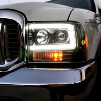 Ford Super Duty 99-04 Projector Headlights OLED Halos DRL Smoked or Clear Lens - TAMELESS PERFORMANCE