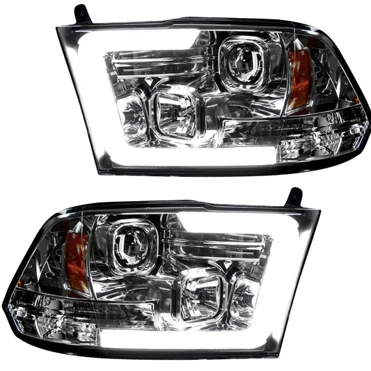 Dodge RAM 2500/3500 10-18 Projector Headlights OLED Halos & DRL in Smoked or Clear Lens - TAMELESS PERFORMANCE