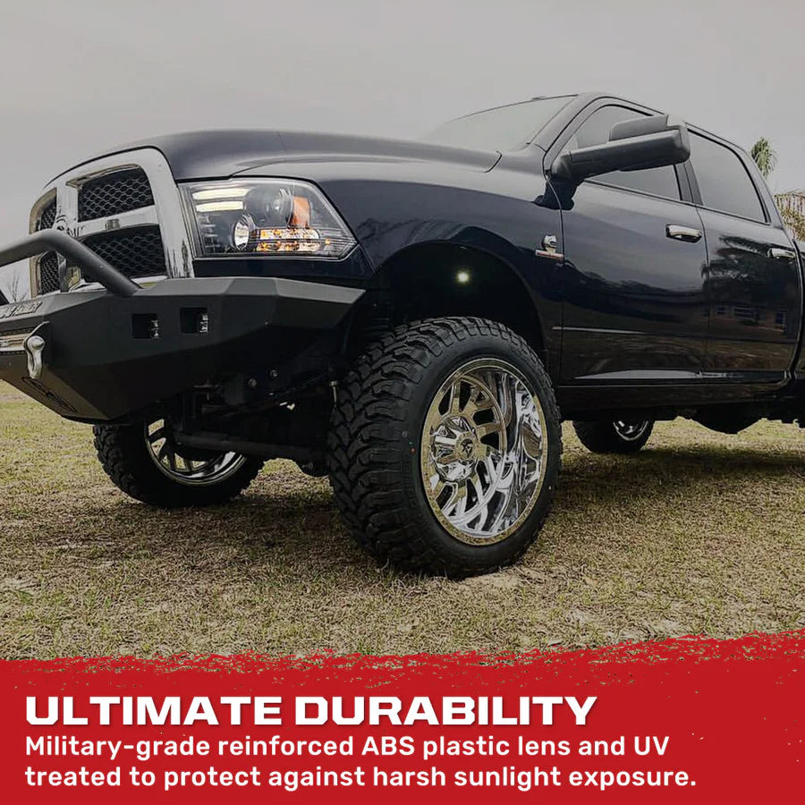 Dodge RAM 2500/3500 15-18 Projector Headlights OLED DRL & LED Signals in Smoked or Clear Lens - TAMELESS PERFORMANCE