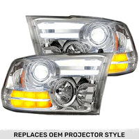 Dodge RAM 2500/3500 15-18 Projector Headlights OLED DRL & LED Signals in Smoked or Clear Lens - TAMELESS PERFORMANCE