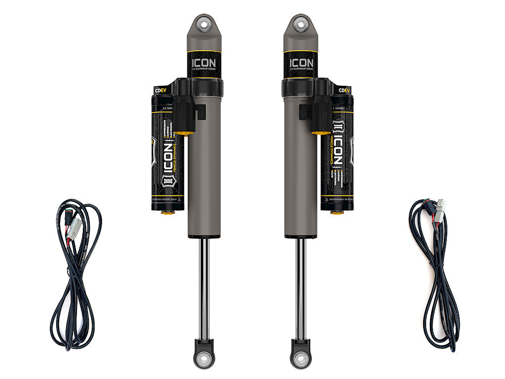 2018-2023 Jeep Wrangler JL 2.5 Inch Lift Rear V.S. 2.5 Aluminum Series Shock Absorbers Piggyback Reservoir W/ CDEV Pair Icon Vehicle Dynamics Icon Vehicle Dynamics