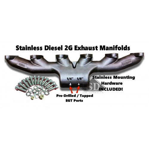 Stainless Diesel T-3 12 Valve Stainless Diesel Exhaust Manifold SD2G12VT3