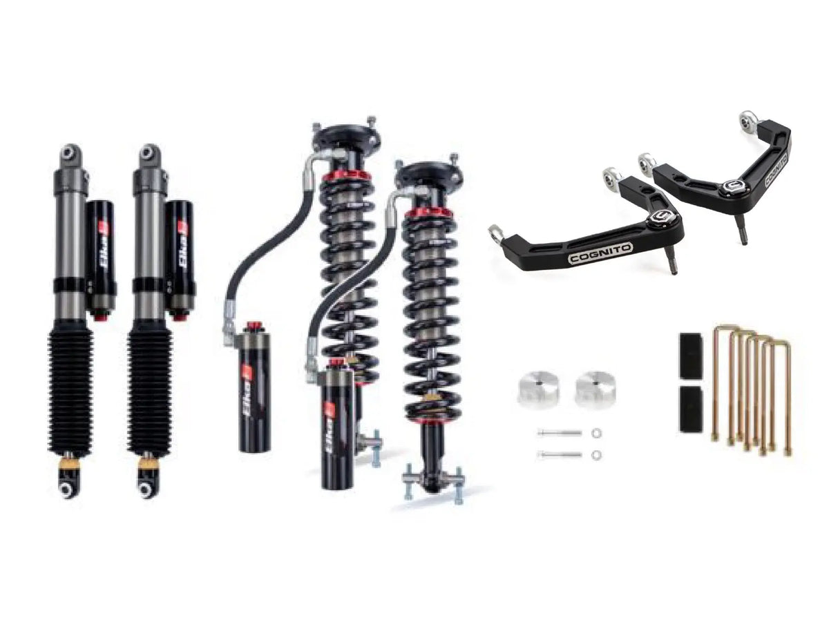 3-Inch Elite Billet Uca Leveling Lift Kit With Elka 2.5 Shocks For 19-24 Silverado/ Sierra 1500 2WD/4WD Cognito Cognito Motorsports