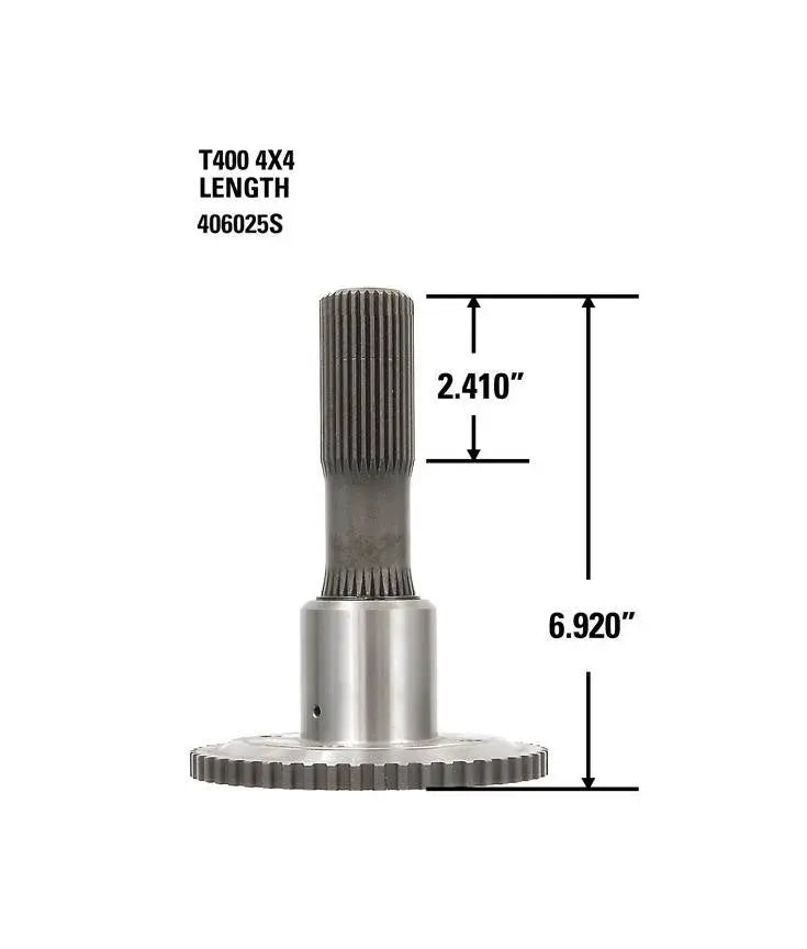 300M Output Shaft, 4X4 Length - 6.920" Overall Length, 2.410" Spline Length