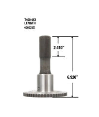 300M Output Shaft, 4X4 Length - 6.920" Overall Length, 2.410" Spline Length