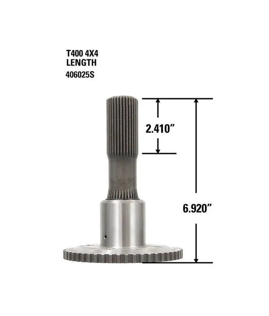 300M Output Shaft, 4X4 Length - 6.920" Overall Length, 2.410" Spline Length