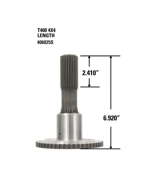 Suncoast 300M Output Shaft, 4X4 Length - 6.920" Overall Length, 2.410" Spline Length