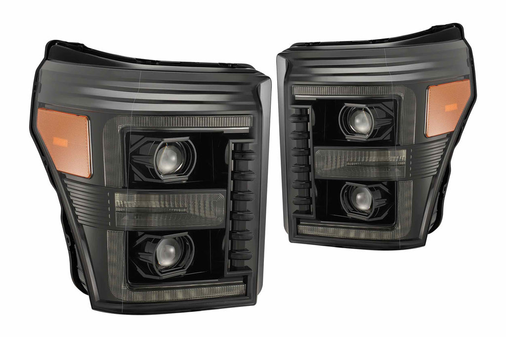 Ford Super Duty (11-16): AlphaRex Luxx Headlights ED Projector Headlights Driven Light Group