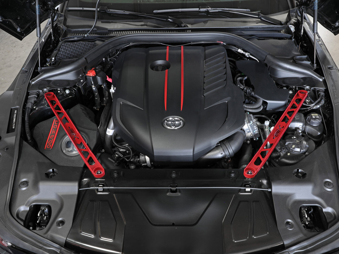 aFe Control Front Suspension Strut Brace Red Toyota Gr Supra (A90) 20-26 L4-2.0L (t)/L6-3.0L (t) aFe Power