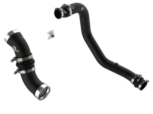 BladeRunner 3 Inch & 3-1/2 Inch Aluminum Hot and Cold Charge Pipe Kit Black GM Diesel Trucks 06-10 V8-6.6L (td) Lbz/Lmm aFe Power aFe Power