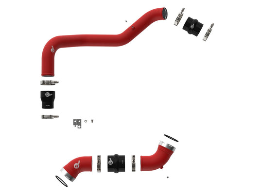 BladeRunner 3 Inch & 3-1/2 Inch Aluminum Hot and Cold Charge Pipe Kit Red GM Diesel Trucks 06-10 V8-6.6L (td) Lbz/Lmm aFe Power