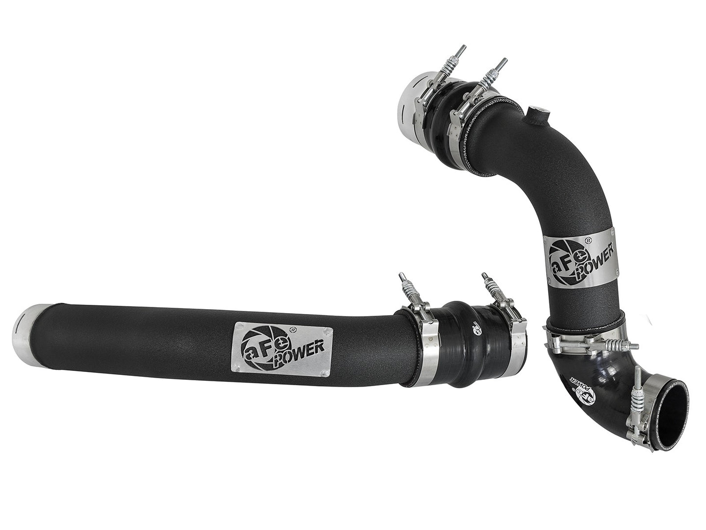 BladeRunner 3 Inch Aluminum Hot and Cold Charge Pipe Kit Black Ford Diesel Trucks 17-22 V8-6.7L (td) aFe Power
