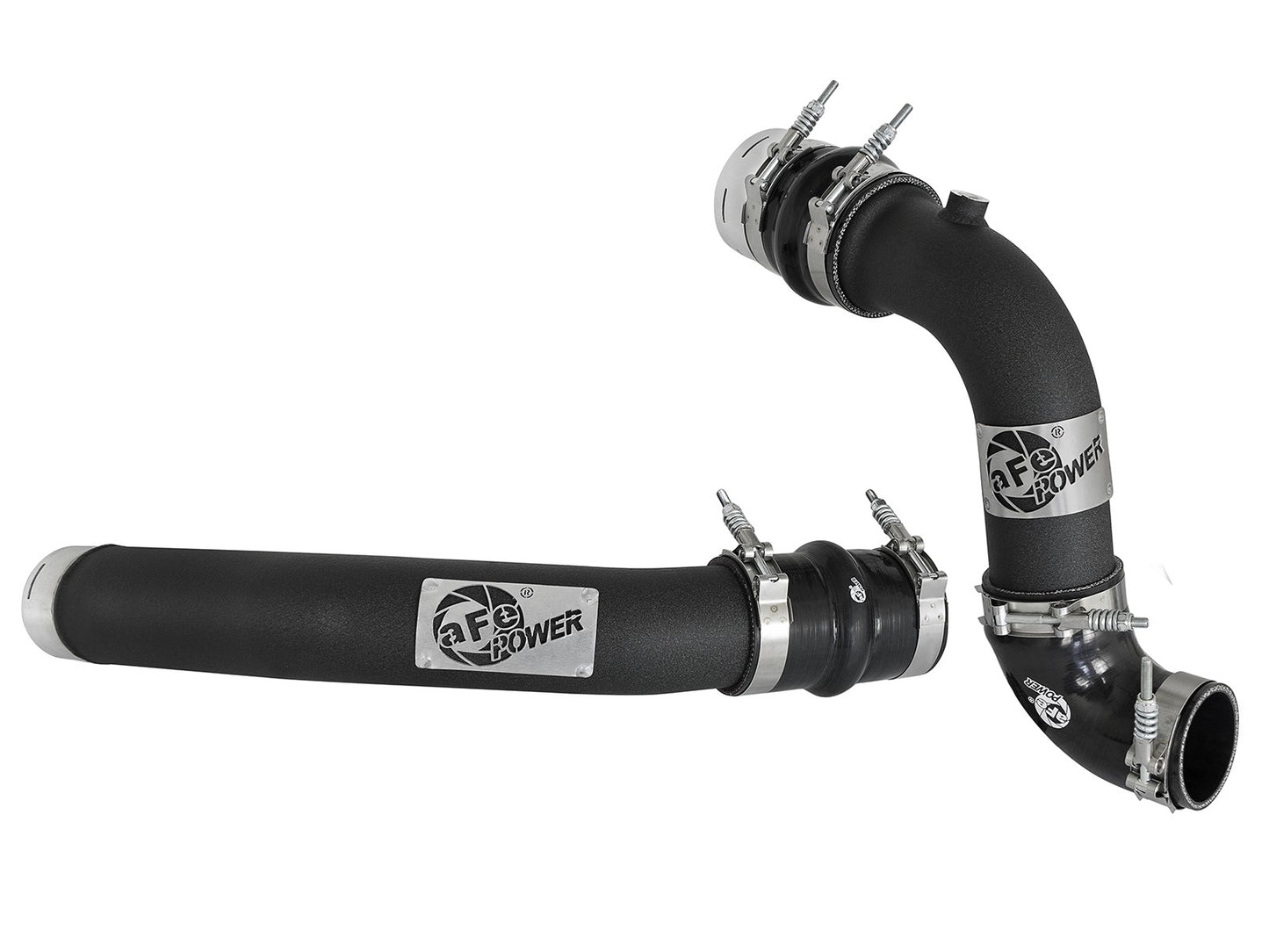BladeRunner 3 Inch Aluminum Hot and Cold Charge Pipe Kit Black Ford Diesel Trucks 17-22 V8-6.7L (td) aFe Power