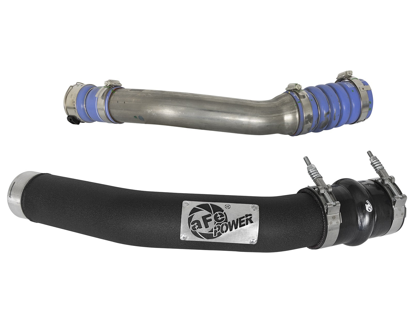 BladeRunner 3 Inch Aluminum Hot and Cold Charge Pipe Kit Black Ford Diesel Trucks 17-22 V8-6.7L (td) aFe Power