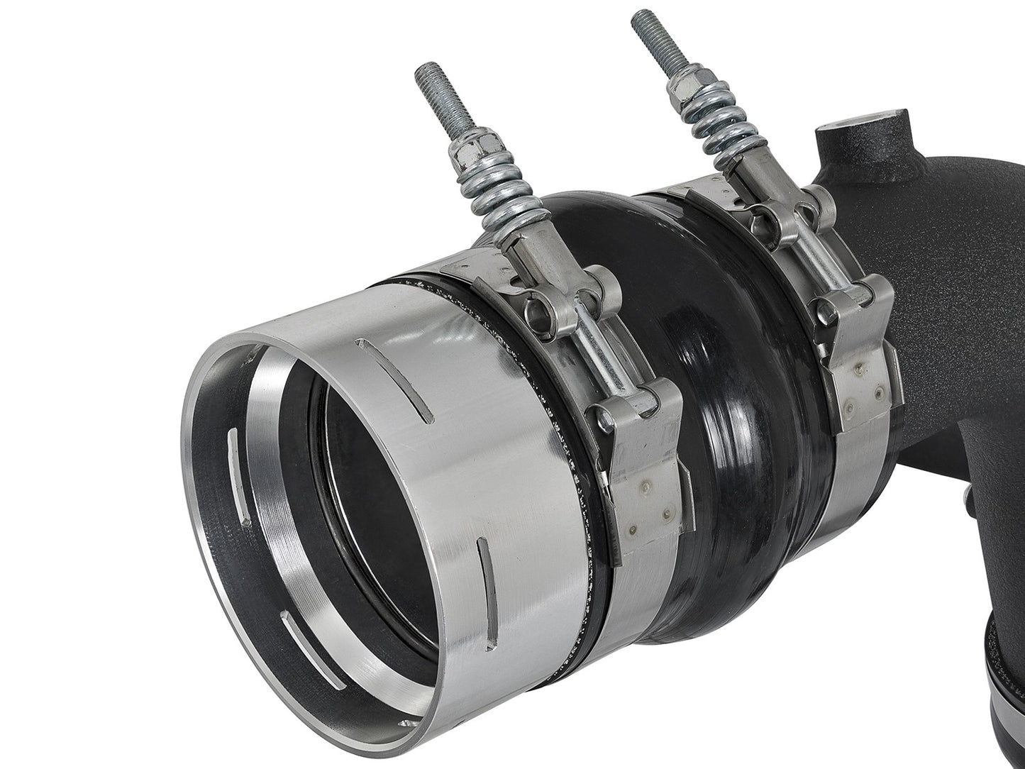 BladeRunner 3 Inch Aluminum Hot and Cold Charge Pipe Kit Black Ford Diesel Trucks 17-22 V8-6.7L (td) aFe Power